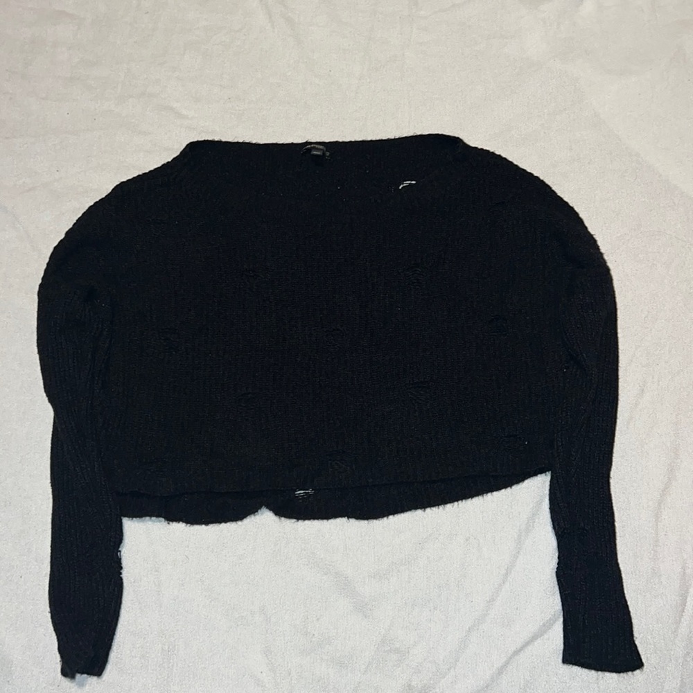 Express ripped black sweater